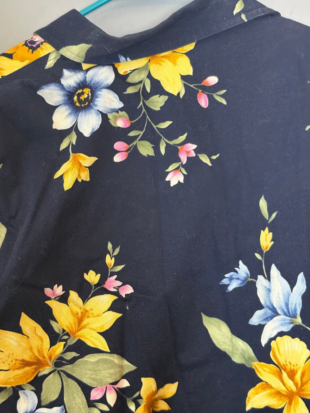 Alfred Dunner Womens XL Navy Floral Button Front Jacket